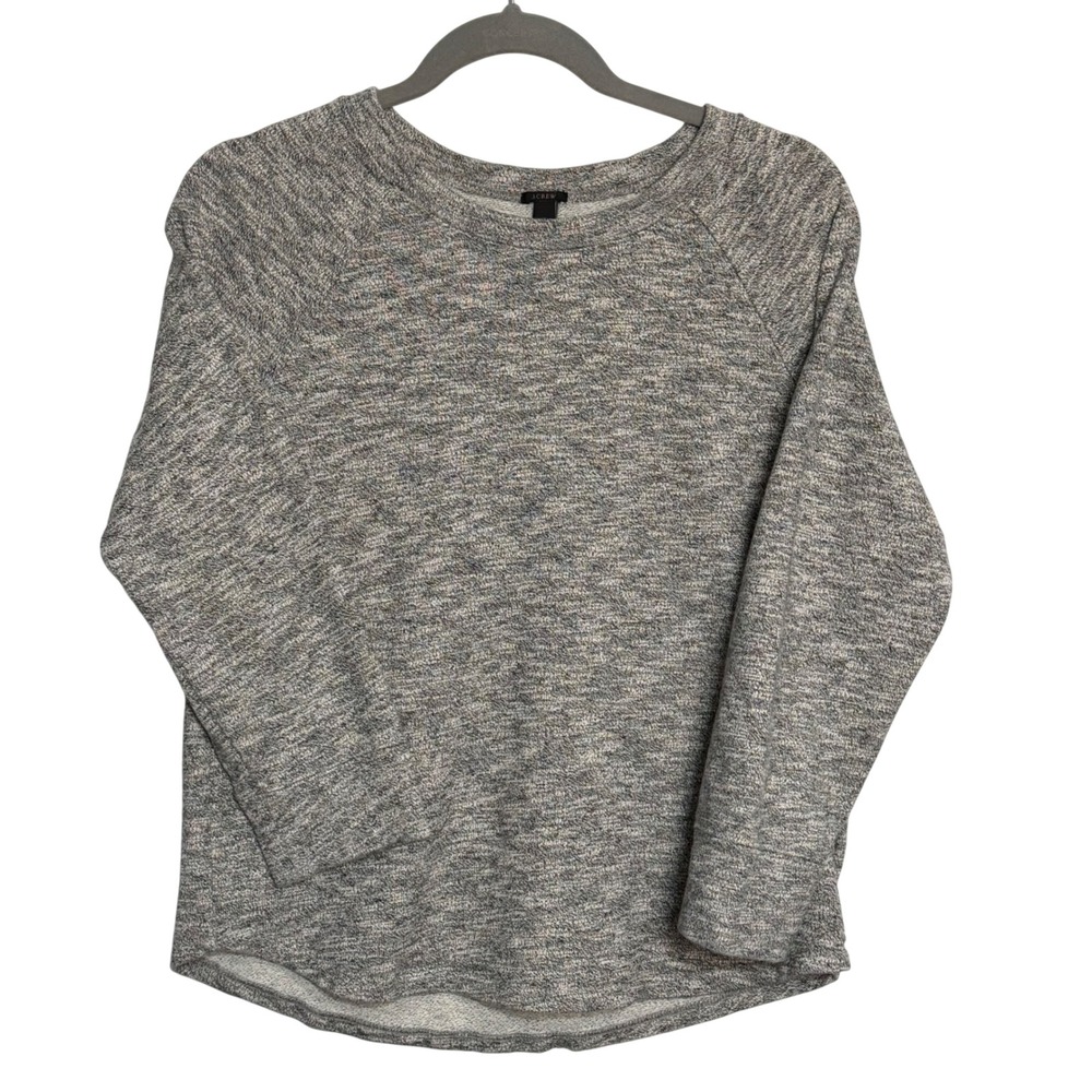 JCREW BLACK & WHITE CREW NECK LONG SLEEVE SWEATER